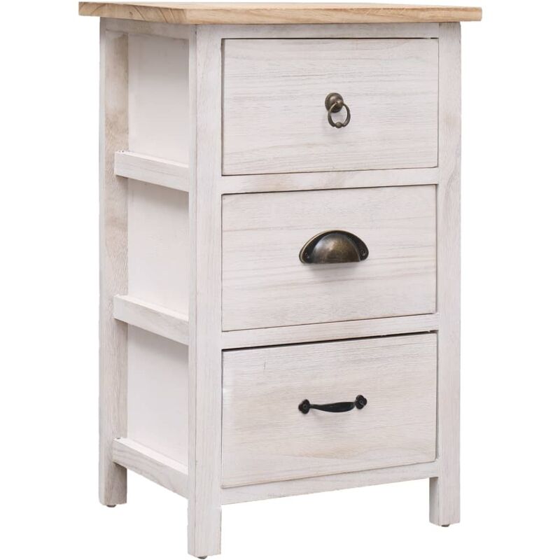 Beistellschrank 35x25x57 Cm Massivholz Paulownia Vidaxl