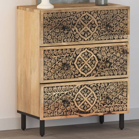 Beistellschrank 60x33x75 cm Massivholz Mango vidaXL