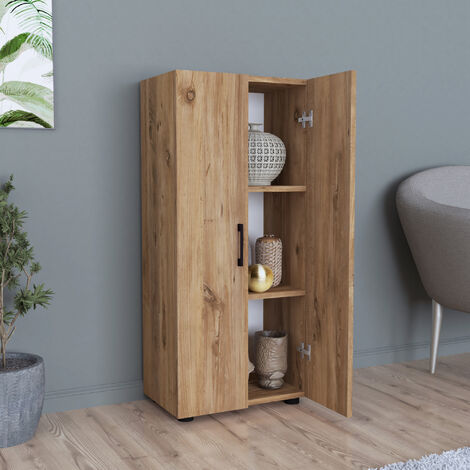 Beistellschrank Åsnes 108x49x32cm Eiche [en.casa]