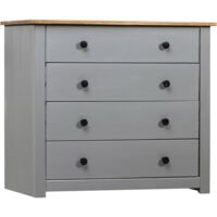 Beistellschrank Grau 80×40×73 cm Panama-Kiefer