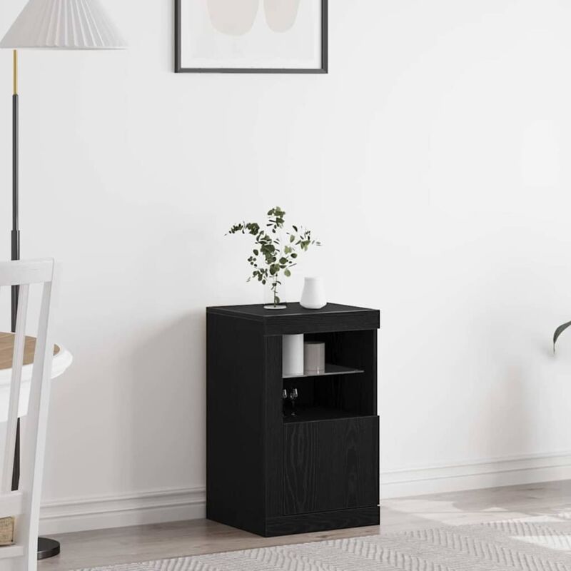 Beistellschrank Schwarze Eiche 41 X 37 X 67 Cm Holzwerkstoff Vidaxl