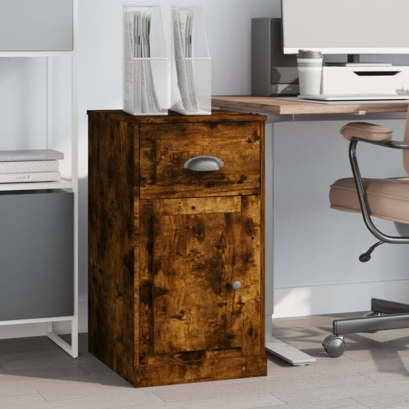 Beistellschrank Mit Schublade Räuchereiche 40x50x75 Cm - Vidaxl