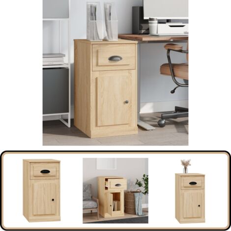 Beistellschrank mit Schublade Sonoma-Eiche 40x50x75 cm - Schreibtisch - Wohnzimmermöbel - Kommode - Regal - Möbelstück