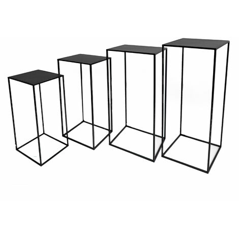Beistelltisch 4er Set - Höhen ca. 80 / 70 / 60 / 50 cm - Pflanzenständer Blumenständer Blumenhocker