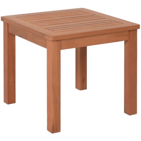Beistelltisch aus Eukalyptus Holz - 44 x 44 cm - Gartentisch aus FSC Massivholz geölt - Balkontisch Holztisch Loungetisch aus Holz rechteckig massiv