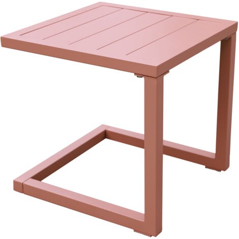Beistelltisch BARBADOS aus Aluminium Terracotta