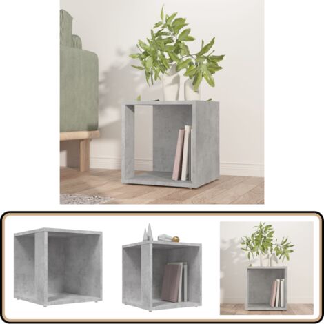 Beistelltisch Betongrau 33x33x34,5 cm Holzwerkstoff - Beistelltisch - Couchtisch - Wohnzimmerstil - Rustikal - Holzmöbel