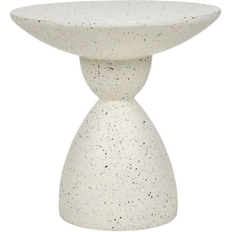 Beistelltisch CAFFI Terrazzo Weiß