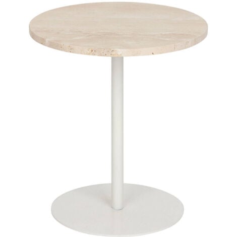 Beistelltisch Celen Travertin weiß 40x45cm - Atmosphera créateur d'intérieur