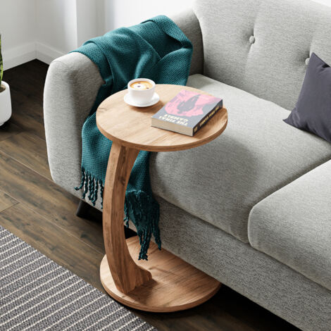 Beistelltisch Holeby 56 x Ø 38 cm Holzoptik [en.casa]