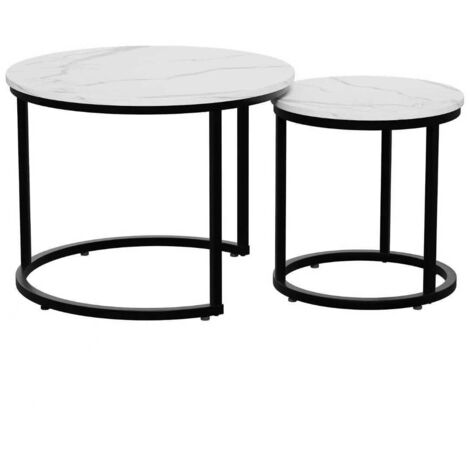 Beistelltisch im Industriedesign Couchtisch Nachttisch, 1 Ablage, Schwarz