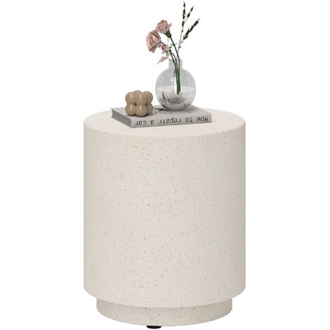 Beistelltisch in Beton-Optik 37 cm x 37 cm x 43 cm Anorganisches Erz-Pulver Grau