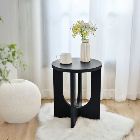 Beistelltisch Kysdajore 50x40 cm Schwarz [en.casa]