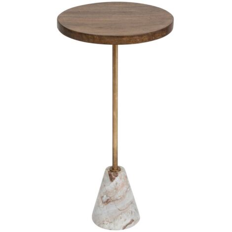 Beistelltisch Neith Mangoholz und Marmor