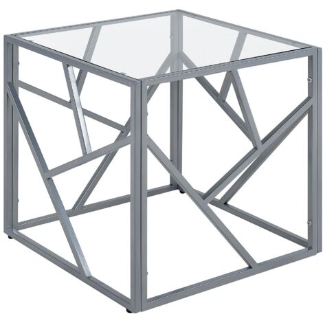 Beistelltisch ORLAND Glas Silber