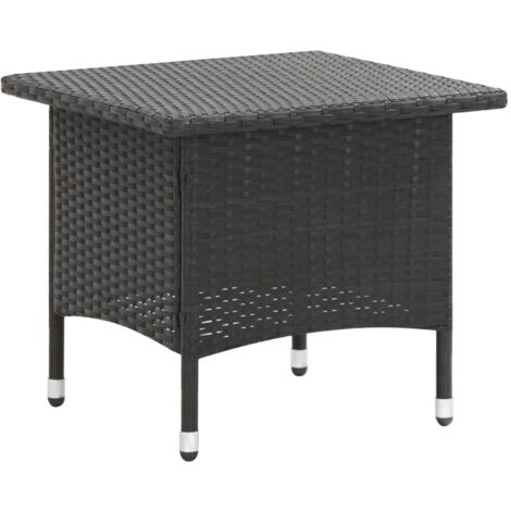 Beistelltisch Schwarz 50x50x47 cm Poly Rattan vidaXL