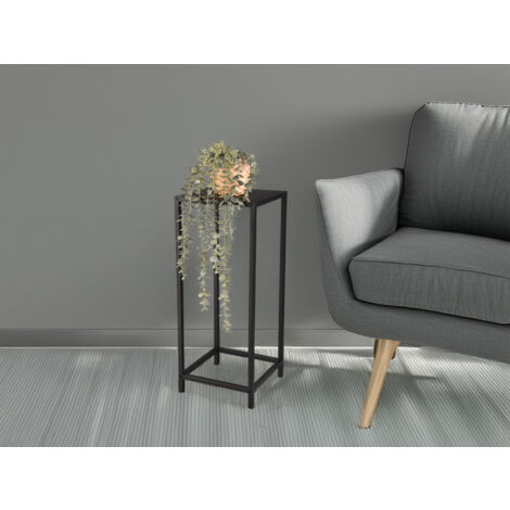 Beistelltisch VERONIKA Blumentisch aus Metall Schwarz Höhe 60cm