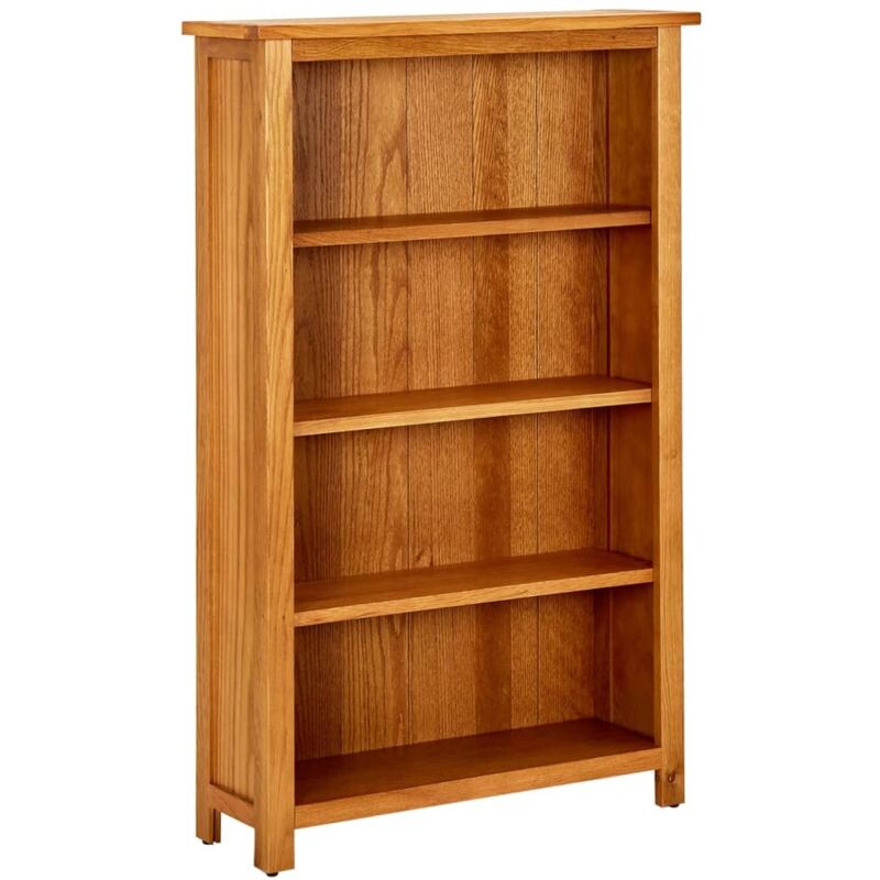 Vidaxl Bücherregal 4 Fächer 70x22x110 Cm Massivholz Eiche