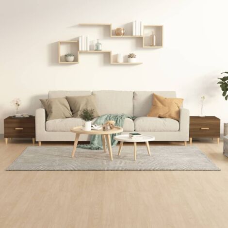 Beistelltische 2 Stück Eiche braun 50x50x40 cm Holzwerkstoff