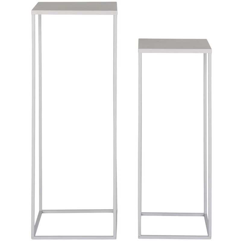 Beja supports pour fleurs lot de 2 pièces gris.