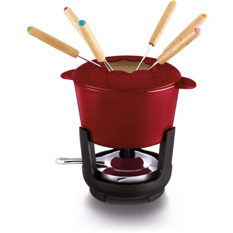 Beka Arôme Aroma per fonduta in ghisa Smaltata, 15 cm, Rosso, per 4-6 Persone, Adatta a Piani Cottura a induzione, 15.5 cm