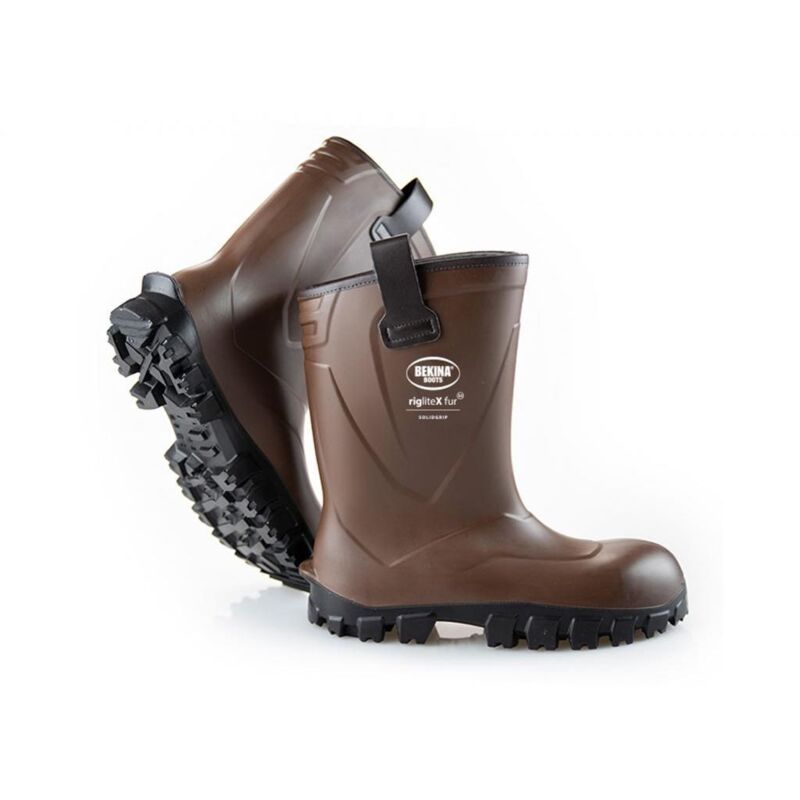 Botte Polyuréthane Fourrée Riglite Marron/noir Pointure 39 - Delta Plus
