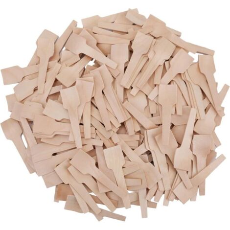Bekith Packung mit 300 Mini-Einweg-Holzlöffeln für Bastelarbeiten, Bio-Zuckerpeelings, Verkostungen und Proben