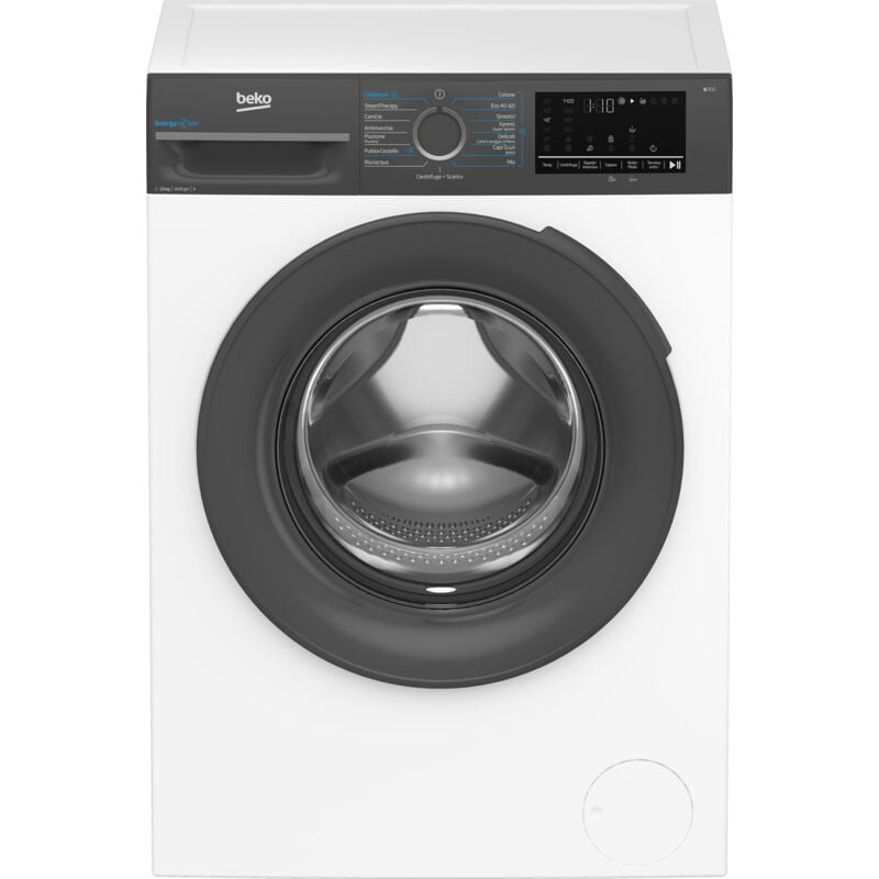 Beko BMWEU10147DA EnergySpin Lavatrice Carica Frontale 10 KG 1400 Giri/min Classe A-10% (Bianco - Nero)