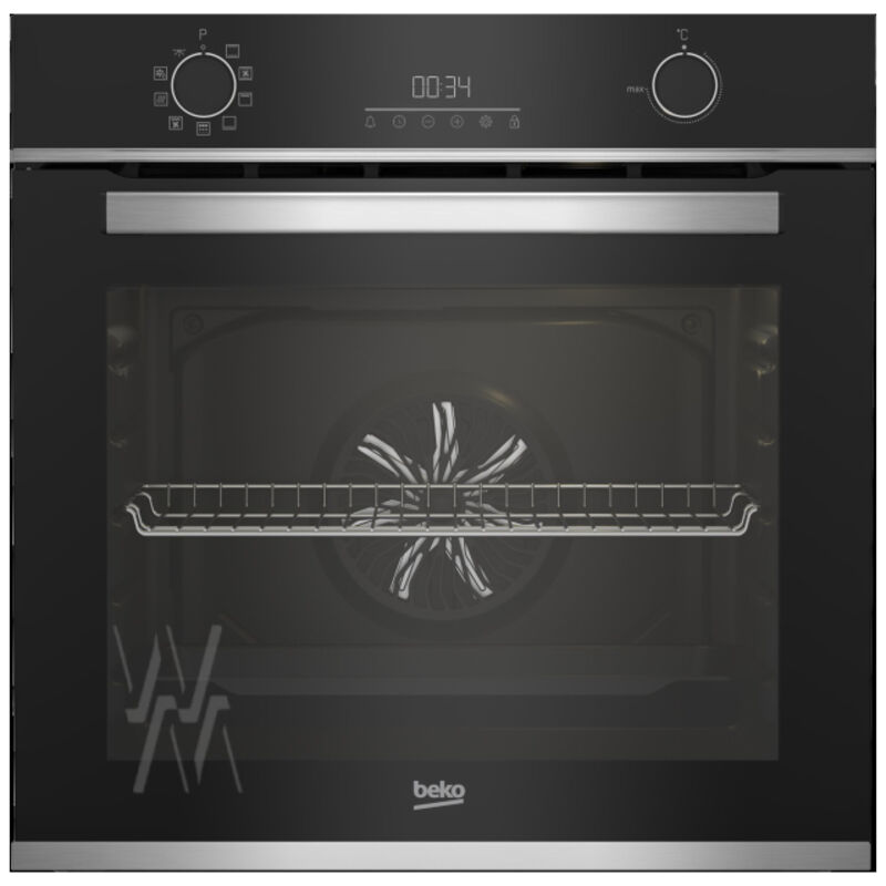 Beko BBIE13301XFP Beyond b300 - Forno da incasso elettrico multifunzione, 66 L, Classe A, pirolitico, 9 funzioni, Acciaio inox