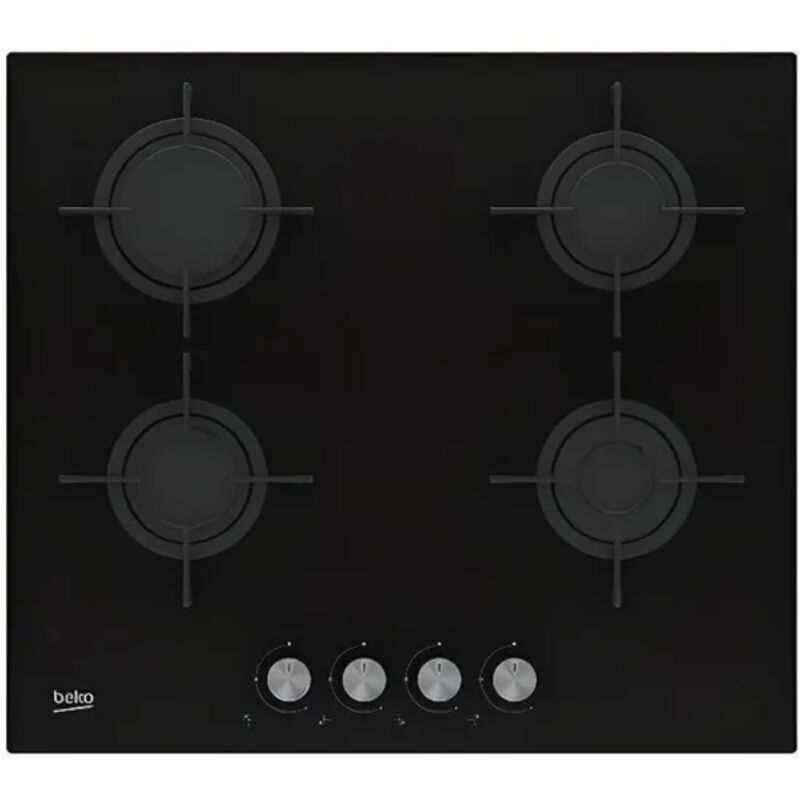Beko HILG 64220 S plaques de cuisson Table de cuisson à gaz encastrée noire - Table de cuisson (encastrée, à gaz, en verre, noire, émaillée, Beko HILG 64220 S plaques de cuisson Table de cuisson à gaz encastrée noire - Table de cuisson (encastrée, à gaz, en verre, noire, émaillée,