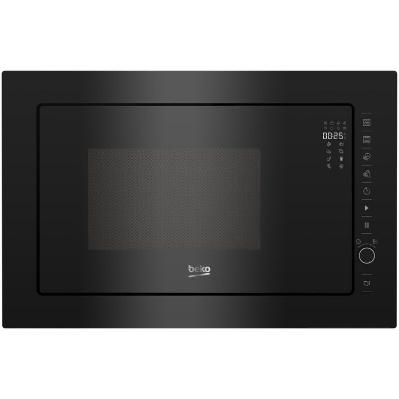 Beko - Micro-ondes encastrable 900W, grand volume 25L, gril, 9 fonctions de cuisson auto, cavité en inox, sécurité enfant (BMGB25333BG)
