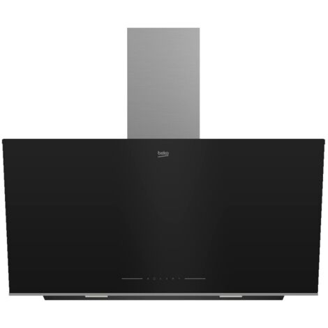 Beko BHCA96641BBHS - Campana Chimenea Ancho 90 Cm Cristal Negro
