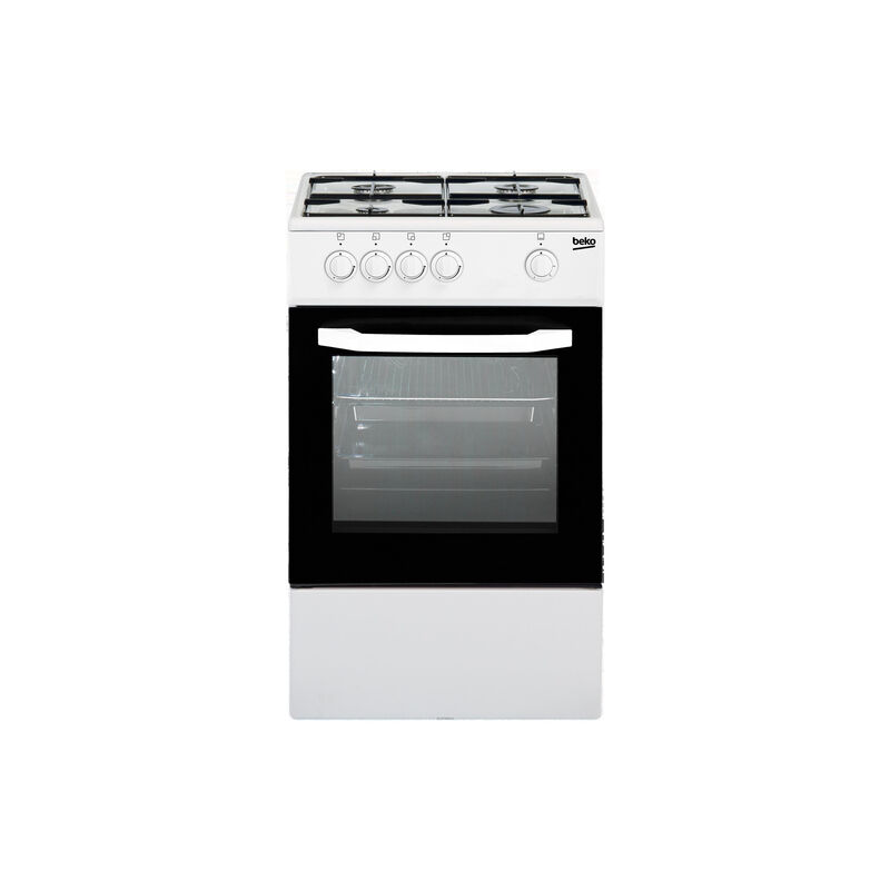 Image of Cucina a Gas CSG42000DW 4 Fuochi a Gas Forno a Gas Dimensioni 50 x 50 cm Colore Bianco - Beko