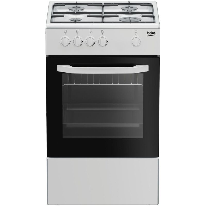 Cucina a Gas CSG42001FW 4 Fuochi a Gas Forno Gas Dimensioni 50 x 50 cm Colore Bianco - Beko