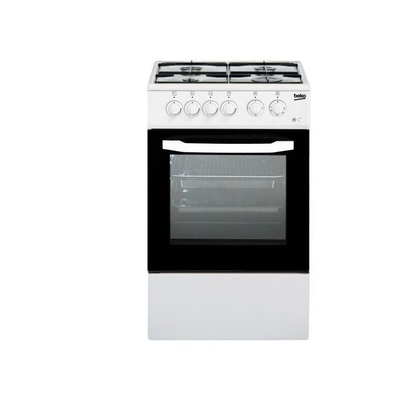 BEKO CUCINA A GAS 4 BRUCIATORI FORNO ELETT.54LT 50x50 BIANCO CSS420...