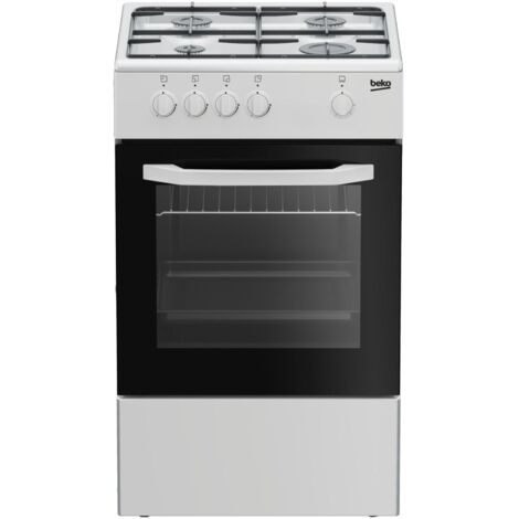 Beko Cucina a Gas CSG42001FW 4 Fuochi a Gas Forno Gas Dimensioni 50 x 50 cm Colore Bianco