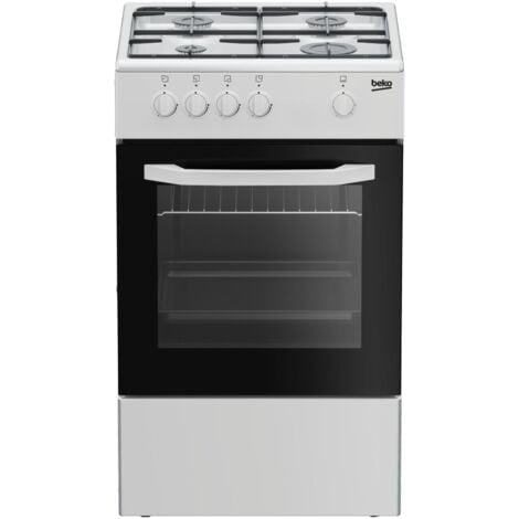 Beko Cucina a Gas CSG42001FW 4 Fuochi a Gas Forno Gas Dimensioni 50 x 50 cm Colore Bianco