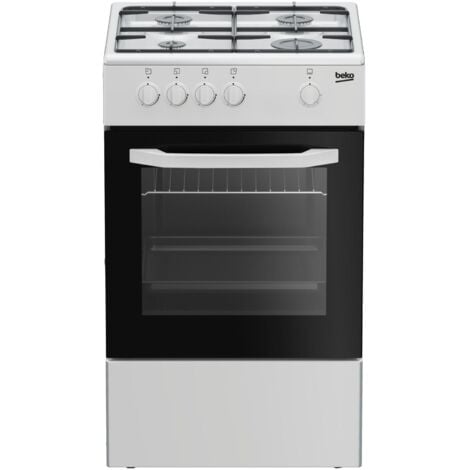 Beko Cucina a Gas CSG42001FW 4 Fuochi a Gas Forno Gas Dimensioni 50 x 50 cm Colore Bianco