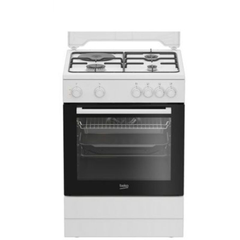 Cuisinière mixte 73l 4 feux blanc - Beko - FBS63121WD