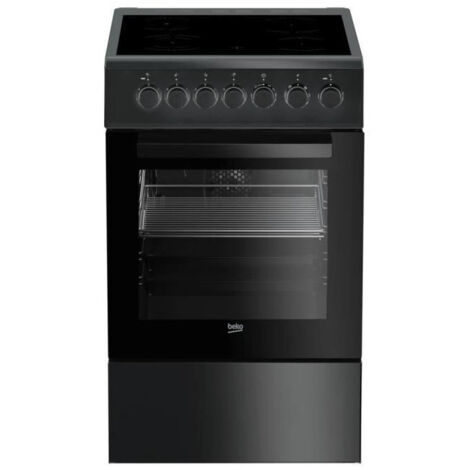 Beko – Cuisinière vitrocéramique 4 foyers – Four à convection 65 L – Dimensions L 50 x P 60 x H 85 cm – Nettoyage facile par parois catalytiques - FSS57100GAC