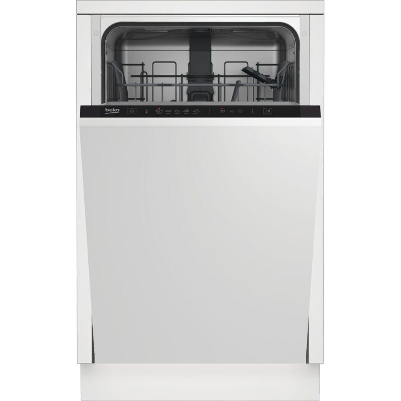Beko - DIS35020. Posizionamento dell'apparecchio: a scomparsa totale, Dimensione: Compatta (45 cm), Colore della porta: Bianco. Numero di coperti: 10