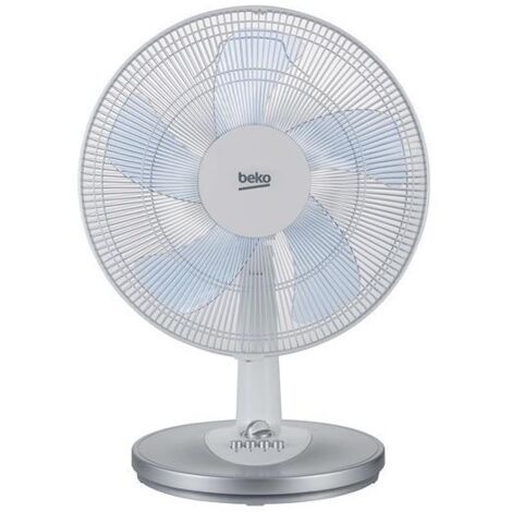 Beko EFT5100W Ventilatore da Tavolo 3 Velocità Oscillante con Timer Argento Bianco
