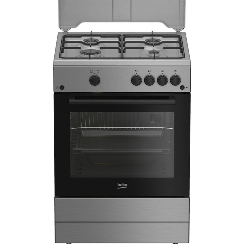 Beko FBG62010DX: Cucina a Gas, 60x60 cm. Tipo di prodotto: Cucina, Colore del prodotto: Acciaio inox, Tipo di controllo: Manopola. Tipo di piano