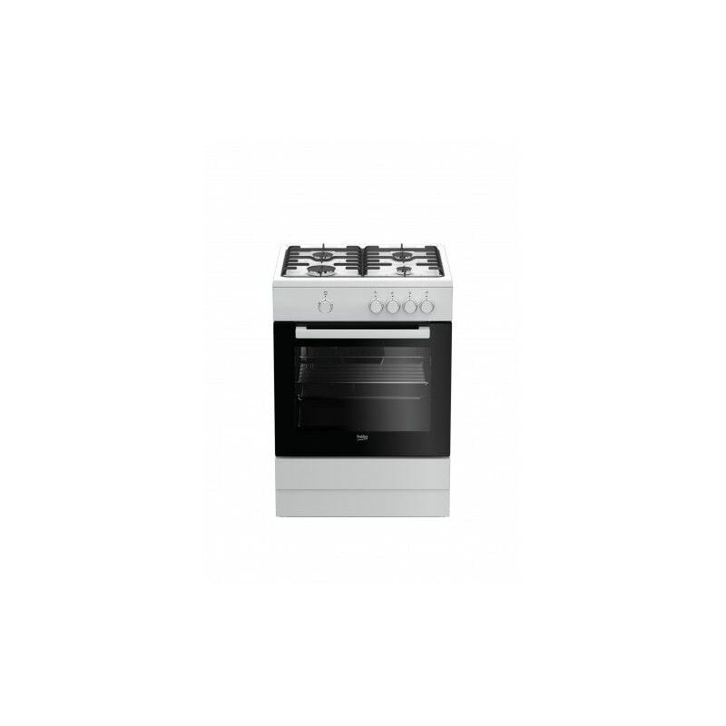 Image of Beko FSG62000DW Cucina Gas 4 Fornelli con Forno da 60 cm Bianco