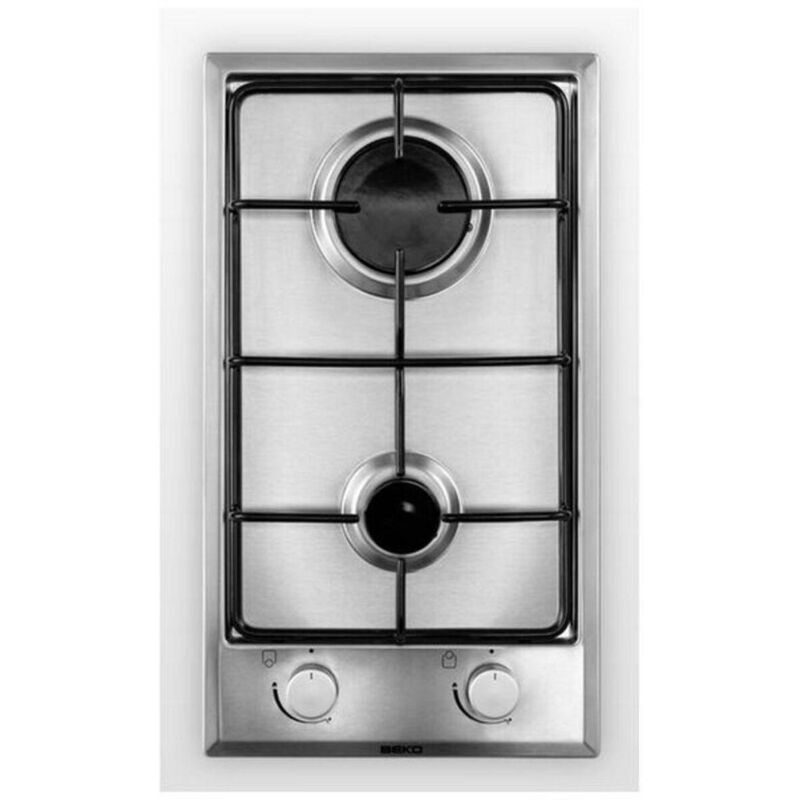 Domino gaz 30cm 2 feux inox Beko HDCG32220FX