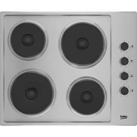 Beko HIGE64100X. Colore del prodotto: Acciaio inox, Posizionamento dell'apparecchio: Da incasso, Dimensione della larghezza del piano cottura: 61 cm. Tipo di controllo: Manopola, Posizione di contr...