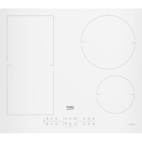 Beko HII64200FMTW: Piano a Induzione, 4 Zone con 1 Sezione IndyFlex, 60 cm. Colore del prodotto: Bianco, Posizionamento dell'apparecchio: Da incasso, Dimensione della larghezza del piano cottura: 6...