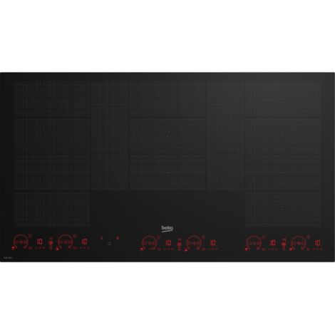 Beko HII98810NT Piano Cottura Induzione 5 Fuochi Larghezza 90 cm Piano in Vetro colore Nero