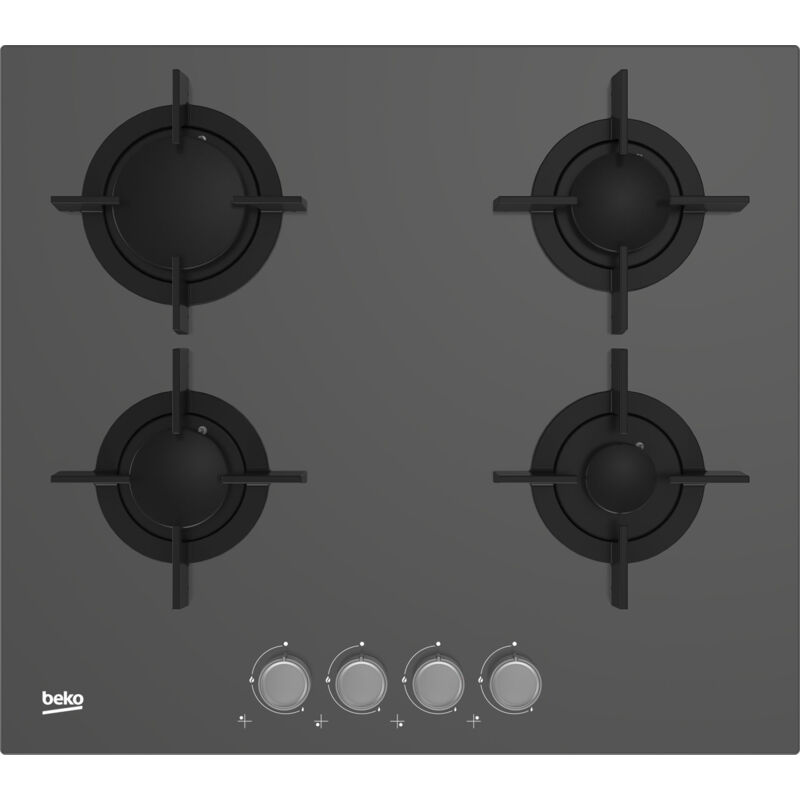 Beko - hilg 64222 szg: 60 cm Gas Piano Cottura da Incasso ( 4 Bruciatori a Gas ). Colore del prodotto: Grigio, Posizionamento dell'apparecchio: Da