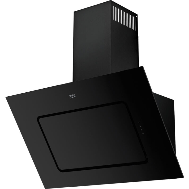 Hotte Décorative incliné aspirante noire Largeur 90cm Débit d'air 577m3/h - Beko